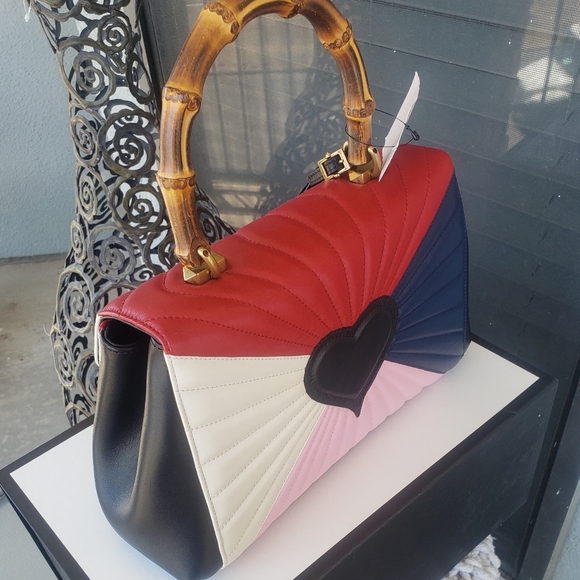 Gucci Linea Large Bee Bamboo Tote - Picture 7 of 8